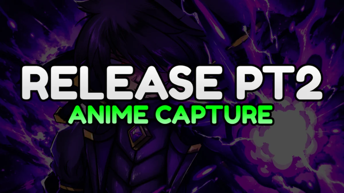 Official Anime Capture gameplay artwork featuring a player and fighters